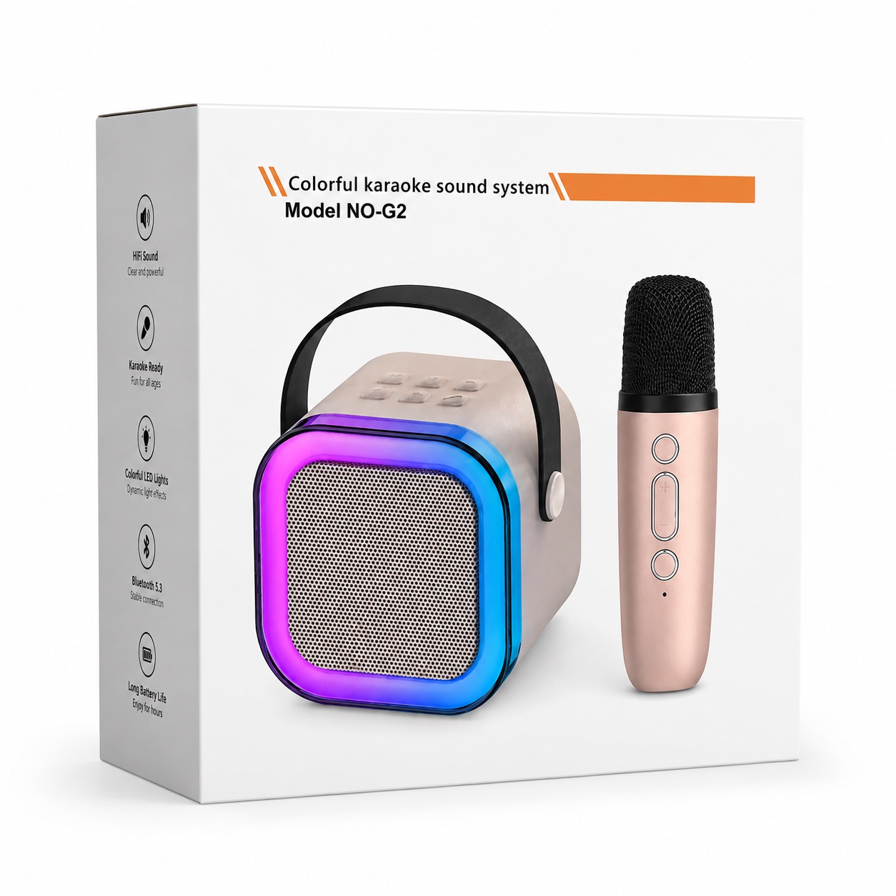 Toy Mania Rechargeable Karaoke Mic with Speaker for Singing | Wireless Mini Portable Bluetooth Speaker with Microphone & LED Lights | Cute Birthday Gift for Kids Musical Toys for Boys, Girls