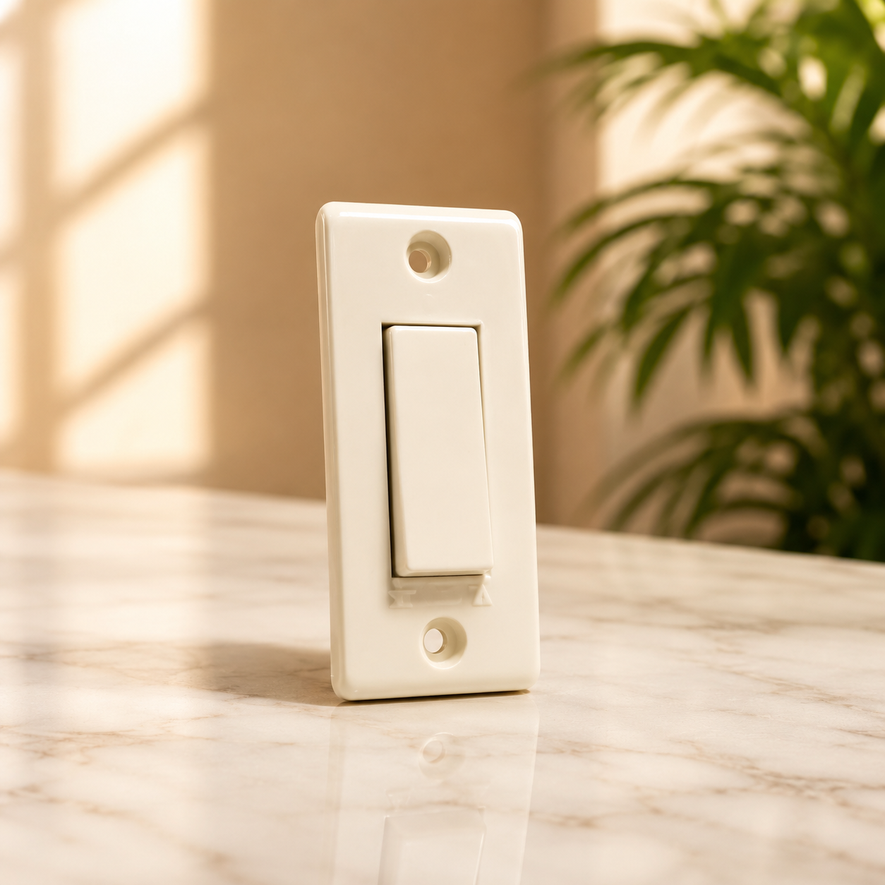 1 Module Switch Old Style with Screw | 6 Amp Premium ABS Electrical Switch | Smooth Operation | Ivory White | Easy Installation