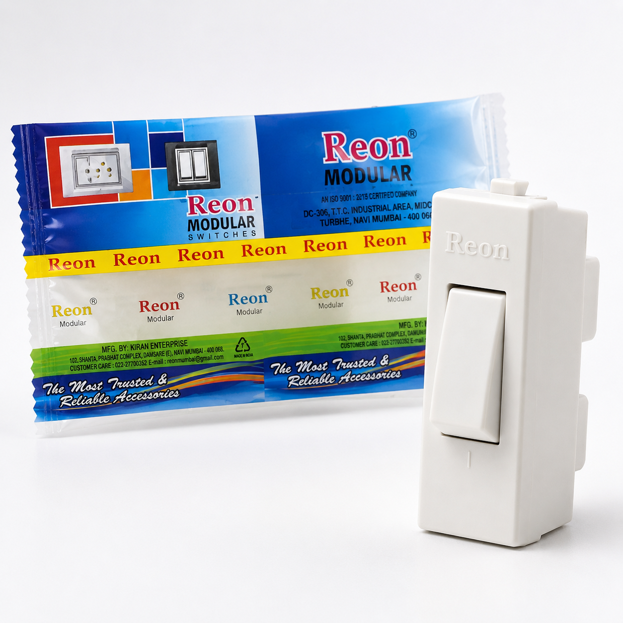 Reon Hanging Bed Switch | 6A 1 Way Bedside Switch | White Electrical Switch Module