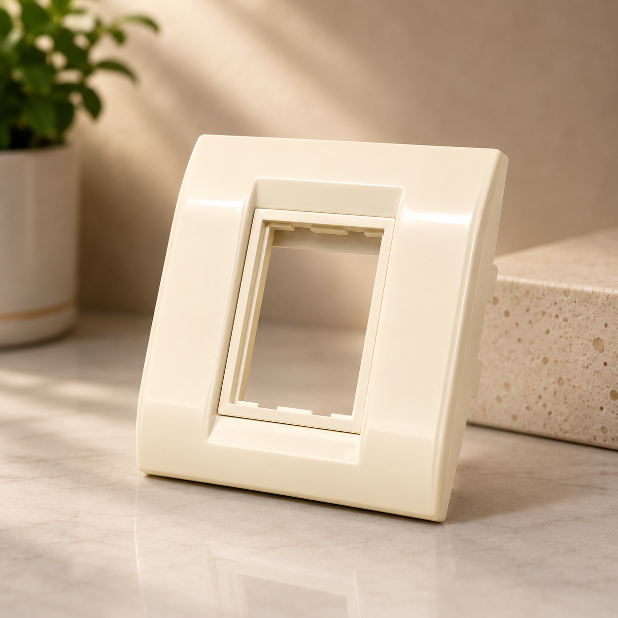 Vinayak 2 Module Modular Plate | Premium Polycarbonate Wall Plate | Viyona V-Five Series