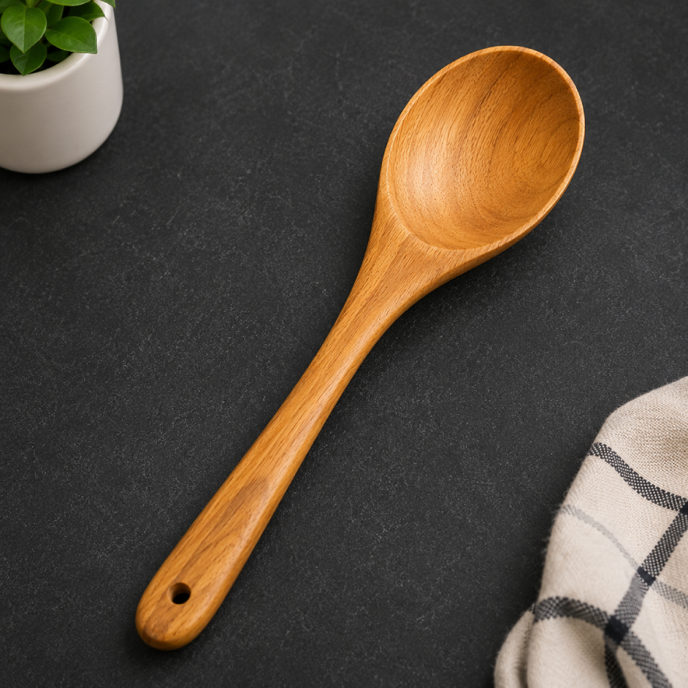 Wooden Salad Fork & Spoon Set | Natural Wooden Serving Utensils | Eco-Friendly Kitchen Tools