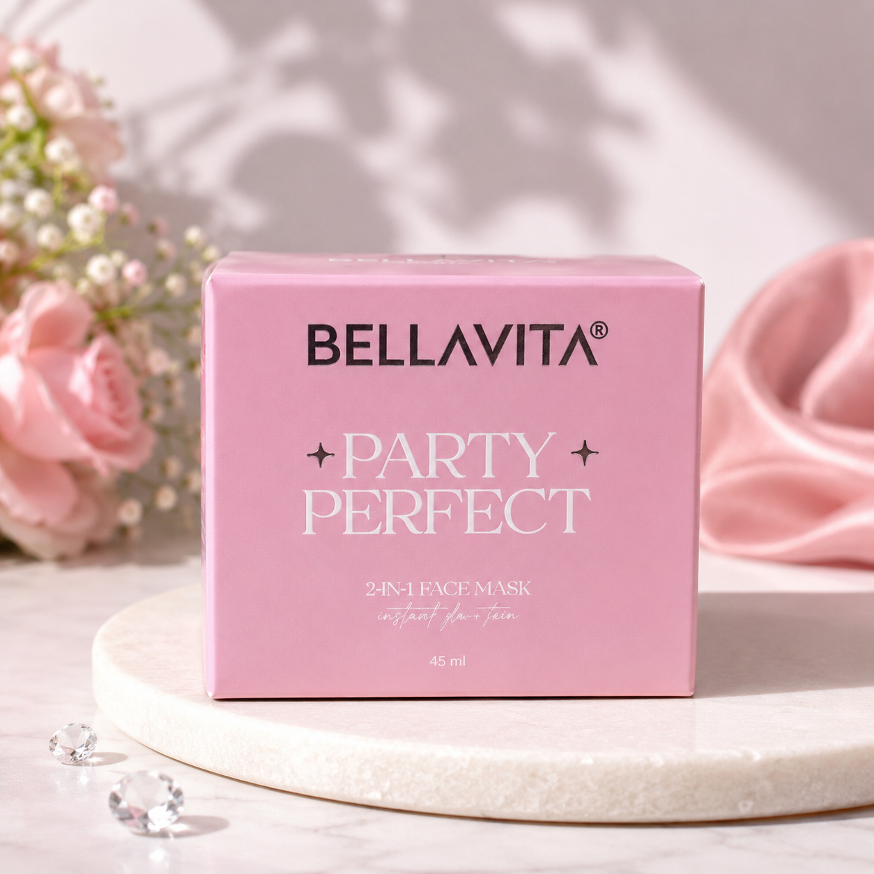 Bellavita Party Perfect 2-in-1 Face Mask for Instant Glow & Smooth Skin – 45ml