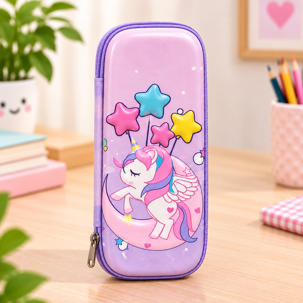 Unicorn Pencil Box for Kids | Spacious & Durable Pencil Case for Girls | School Stationery Organizer