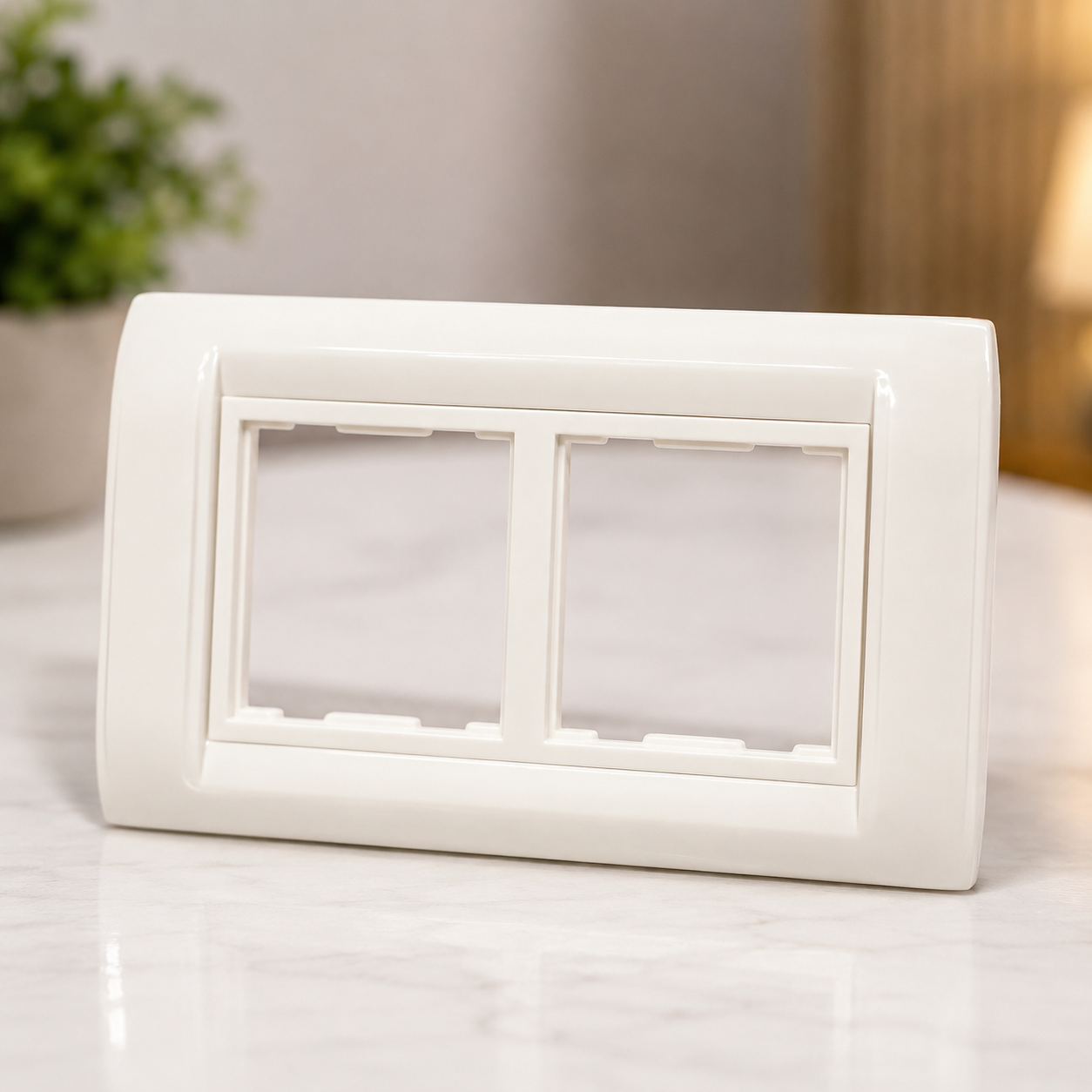 Vinayak 4 Module Modular Plate | Premium Polycarbonate Wall Plate | Viyona V-Five Series